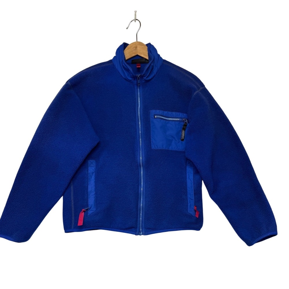Patagonia Synchilla Fleece Full Zip Jacket Blue Size 10 Vintage